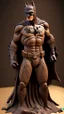 Placeholder: batman made from mud , mud material, mud brown color, ultra realistic, 4k, ultra detail, full body