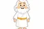 Placeholder: Disney style, white hair, white skin, white beard, coloring book, minimalism, simple lines, white background, STICKER, WHOLE BODY, A CUTE JESUS CHRIST, WAVY HAIR, BEARD, COVERING THE WHOLE BODY WHITE LONG TUNIC, LIGHT DOWN, HAPPY face , A detailed illustration, in the style of Studio Ghibli, 3D vector art, cute and quirky, fantasy art, Adobe Illustrator, hand-drawn, low-