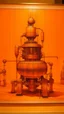 Placeholder: An orange robotic factory painted by Leonardo da Vinci