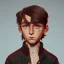 Placeholder: Portrait of a handsome brown haired little warlock kid by Nick Harris