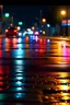 Placeholder: street asphalt level lights colors at night bokeh effect photorealistic image shot with camera 8k