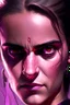 Placeholder: actress emma watson, purple skin