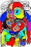 Placeholder: expressionism, Pixar style, in abstract art Basquiat, Picasso, Miro, Kandinsky, Klee, Birell, Fairey, Ardon, Buffet and Picasso style, HD --s 750 --v 5.1 --style raw, water color