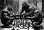 Placeholder: a Godzilla and king kong playing a game of chess