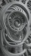 Placeholder: optical illusion 3D, monochrome, bas-relief 3D effect, photorealistic , in the style of H.R.Giger, geometric, spirals, symmetric, high contrast, side light , modern, stylish, futuristic, surreal, intricated details, high resolution, octane render , unreal engine 5