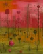 Placeholder: A purplish magenta swamp with pumpkins and spiders designed in Heidrun manuscripts painted by Paul Klee