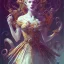 Placeholder: A queen dressed with a beautiful Crown breathtaking cover art by Brian Kesinger, Jeremy Mann, Carne Griffiths, Jean Baptiste Monge, Hokusai, insanely detailed, triadic color