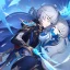 Placeholder: Genshin woman, Clear Focus High resolution, Calm Background, Light skinned woman, Black long beatiful hair, Dark blue sparkling eyes, Very Beatiful Face, Splash art, Battle Scene Epic, Sleeping Pose
