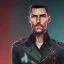 Placeholder: Tom Cruise Christmas cyberpunk military beard art