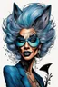 Placeholder: highly detailed full color, caricature concept illustration of a seductive female Silver Fox Blues singer , maximalist, sharp focus, highest resolution, in the styles of Ralph Steadman, Al Hirschfeld, and Alex Pardee, , boldly inked, 8k, coarse, gritty textures