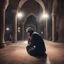 Placeholder: Hyper Realistic Muslim's praying matt in a mosque at night