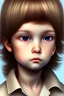 Placeholder: 10 year old boy, brown hair, bangs, cute, beautiful, semi realistic