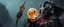 Placeholder: dark dwarf gargoyle gremlin sceptre mining expert expert holding up a radiant Painite crystal rosette ball