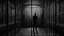 Placeholder: Parallels — endless prison bars, parallel lines, shadowy prison cell, hidden human figure with invisible face, dark cinematic atmosphere, existential symbolism, ultra realistic, pale light, psychological horror, masterpiece, high contrast, surreal realism, 8k