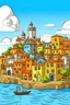 Placeholder: Create a cartoon image from the city of Peniscola