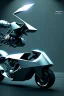 Placeholder: futuristic mechanical motorbike on white background, photorealistic, 3D, Unreal Engine, 4K