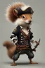 Placeholder: squirrel hedgehog mix humanoid pirate