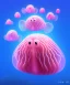 Placeholder: Jelly Blob fish with a big nose, pink, ugly,