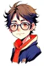 Placeholder: Gojo Satoru, cute pose, one eye open