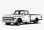 Placeholder: outline art for an adults coloring page, 1967 Chevrolet Stepside pickup, lowered, sport truck, street truck, realistic, white background, detailed sketch style, no color, only use outline, clean art , line drawing with no shading, white background, no shadows and clear well outlined,