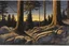 Placeholder: Night, trees, mountains, rocks, richard estes paintings