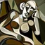 Placeholder: picasso abstract brown woman lying more cubism