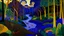 Placeholder: A purple jungle with a toxic river designed in Indian Gond art painted by Georges Seurat