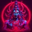 Placeholder: God shiva Demonic image in neon red color pallet