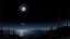 Placeholder: A city in moonlight with dark planets painted by Caspar David Friedrich