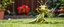 Placeholder: totally symmetric gremlin slug nice cheerleader in garden doing her thing full body portrait T-pose