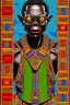 Placeholder: smeagol in Kente cloth, cinematic, ghana colours, african pattern, engraved, high detail