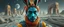 Placeholder: portrait with bluegreen bunny man with indian skin, space race on mega vehicle, From the shadows, they rise, with a spark in their eyes, Ethereal echoes of a world we once knew, With the glam and the glamor, we reach for the skies, Cosmic rhythms pull us through, [Chorus] Suti came for our world, with the power to ignite, Dancing through the stars, we find our light. motion blurred background of ancient space ruins