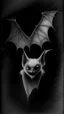 Placeholder: pencil drawing of bat, Spooky, scary, halloween, black paper