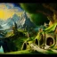 Placeholder: Epic Drawing of scenery of the LOTR ,The Hobbit, Van gogh Style, 8k