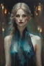 Placeholder: Amanda Lee as Luna The Goddess from the back Oil on canvas, auburn hair, Jeremy Mann. Haze, painterly. Detailed eyes, symmetrical eyelids, round perfect pupils, parted glossy lips, glam makeup. soft features, breathtaking, highly detailed. Perfect face, perfect nose. perfect lips, detailed, hair highlighting, volumetric lighting of the face, chiaroscuro, masterpiece, oil on canvas, alluring, expressive, smoke, oil painting, palette and strokes, jamie wyeth james gilleard edward hopper