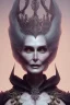 Placeholder: Carmen Dell`orifice as evil queen in black leather, leather, busty, cleavage, angry, stern look. character design by cory loftis, fenghua zhong, ryohei hase, ismail inceoglu and ruan jia. unreal engine 5, artistic lighting, highly detailed, photorealistic, fantasy