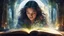 Placeholder: portrait of a woman, hyperrealistic digital art style, "Fairytale", fantasy world emerging from a central book, open book, hyper-detailed double exposure fantasy illustration, masterpiece, cinematic, Andreas Lee, Luke Graham, photorealism, backlighting, gorgeous light