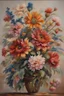 Placeholder: Ton Dubbeldamoil oil painting tufting tapestry exotic flowers bouquet