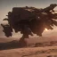 Placeholder: Armored Core machine robot fight another Armored Core fly in the sky in the desert with beside the ocean where you can see the space in the sky with twilight on the horizon, 4k resolution