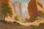 Placeholder: sunny day, rocks, sci-fi, mountains, vegetations, friedrich eckenfelder, and henry luyten impressionism paintings