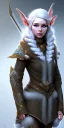 Placeholder: Cute and adorable femal elven adventurer with ultradetailed SMALL elven ears dressed in a warm overcoat with survival gear, with adorable symmetric face and boots, in style of Cedric Peyravernay Art, microdetails --ar 2:3 --beta --upbeta --upbeta