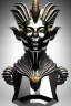 Placeholder: Silver alien, head, wicked, black eyes, blood, 8k, finely detailed, photo realistic, Anunnaki black male African Egyptian alien, cracks in the voodoo head, wicked, eyes, crown, Elephant, 8k, finely detailed, photo realistic, tiger turquoise skull head gold dragon space alien sun skeleton gold olmec silver crown silver eyes