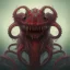 Placeholder: Monster, tentacles, red, huge, horror, teeth, a lot of eyes, masterpiece, expert, 8K, hyperrealism, sharp focus, cinematic lighting, blood, gore