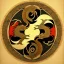 Placeholder: Ukiyo-e styled art, yin and yang sign,dragons