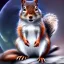 Placeholder: squirrel “wearing avatar make up”