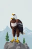 Placeholder: hi poly Mountain Eagle T-pose just the character and simple background