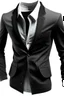 Placeholder: Dual Man's Casual black Blazer jacket with a grey hoodie jacket Atached... 2 Button