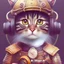 Placeholder: cute cat, watercolor illustration, steam punk, futuristic