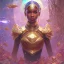 Placeholder: cosmos masterpiece, sango fantasy, fantasy magic, intricate, sharp focus, illustration, highly detailed, digital painting, concept art, matte, artgerm and paul lewin and kehinde wiley, full figure, fit in board, cyber punk, pretty accurate hands face fingers, natural aye, fit within portrait