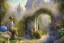 Placeholder: intricate ornate gate, garden, path, flowers, fine detail, high quality, Post-Impressionism, mystical, neo-dada